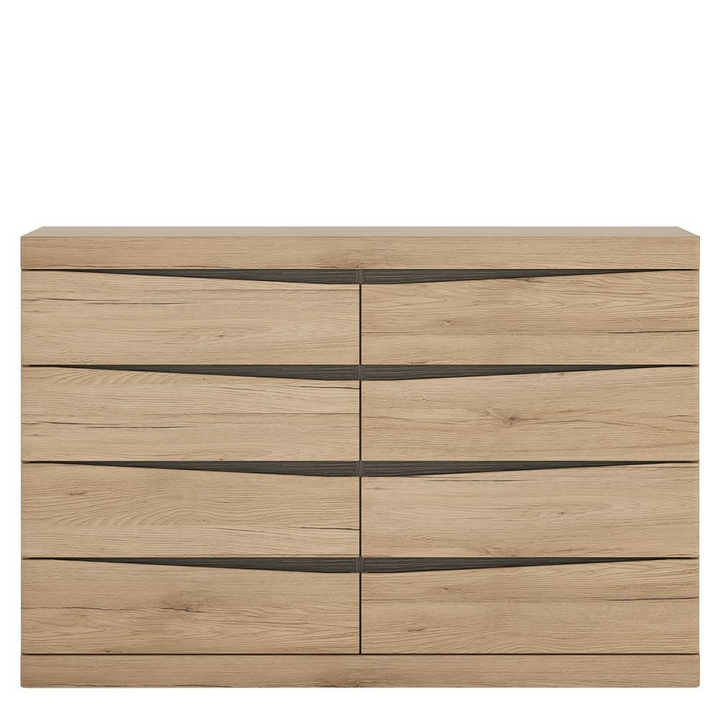 Bulwell 4 + 4 Wide Chest of Drawers in Oak. | Chest of Drawers | Drawers 