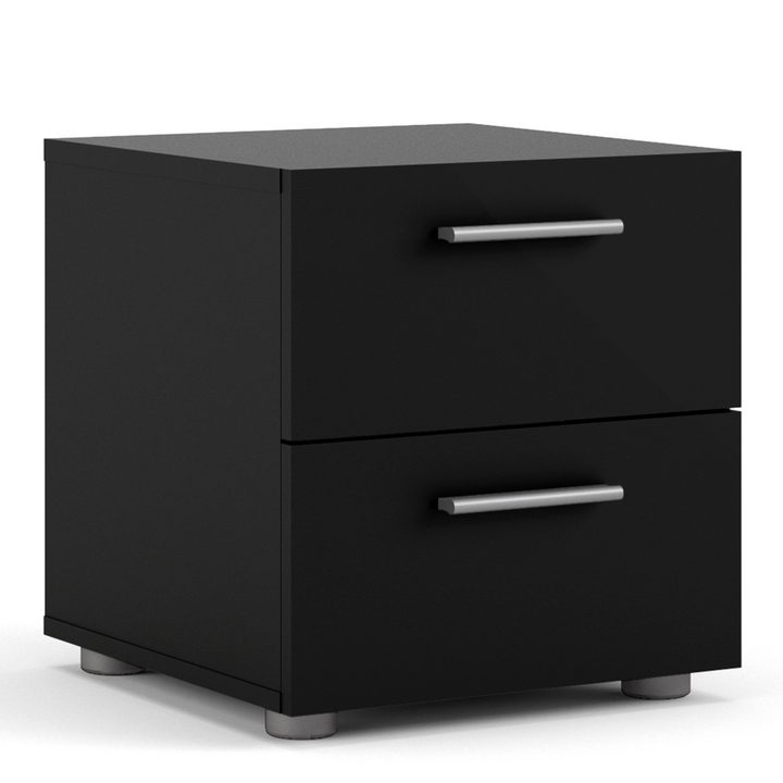 Ende Bedside 2 Drawers in Black | Bedside Cabinet | Bedside Cabinets | Bedroom Cabinet