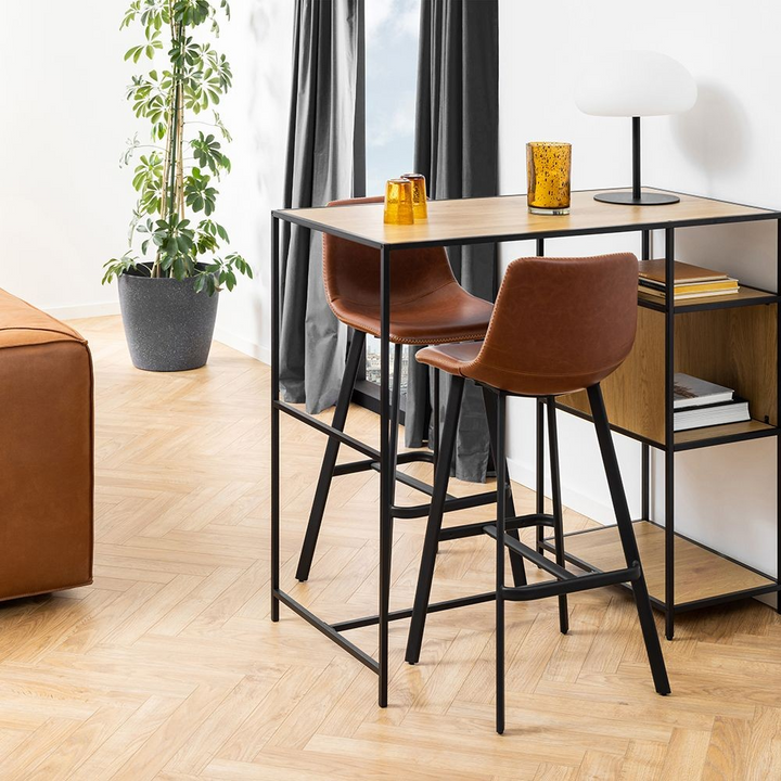 Bridlington Bar Chair in Brown Set of 2 | Bar Stools | Counter Stools | Bar & Counter Stools