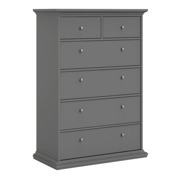 Solihull Chest of 6 Drawers in Matt Grey | Chest of Drawers | Drawers 