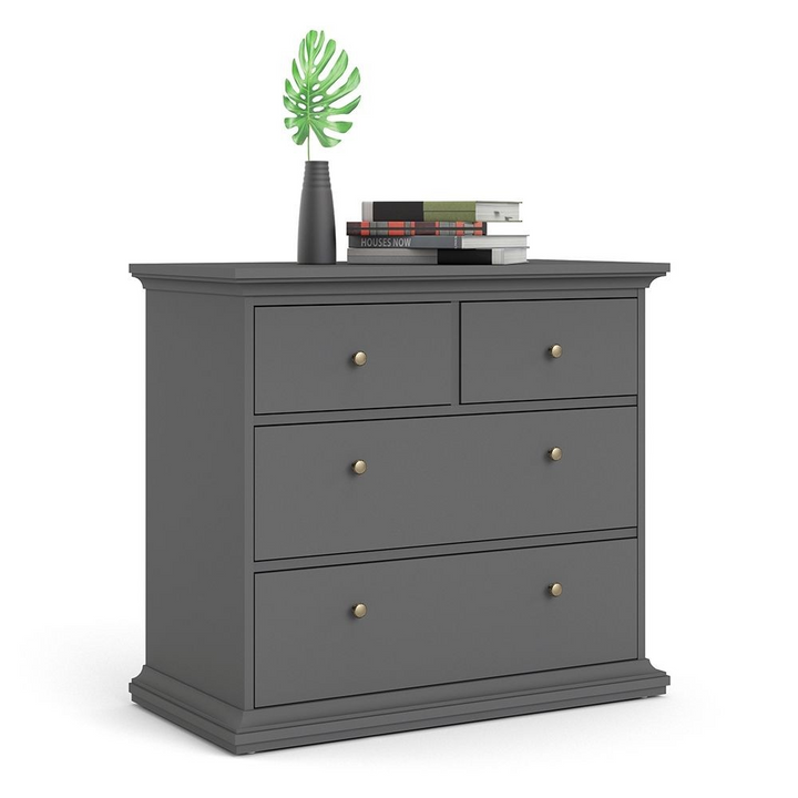 Solihull Chest of 4 Drawers in Matt Grey | Chest of Drawers | Drawers 