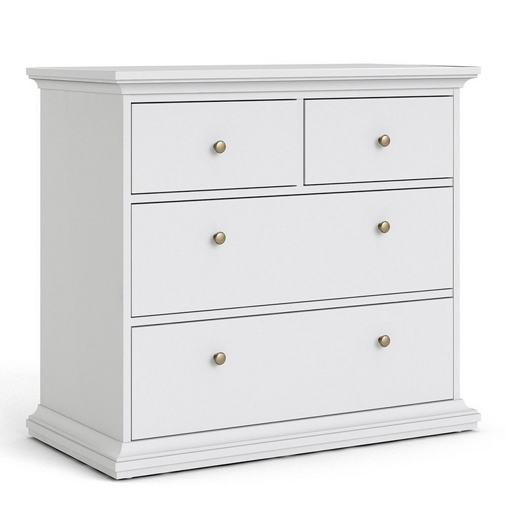 Solihull Chest of 4 Drawers in White | Chest of Drawers | Drawers 