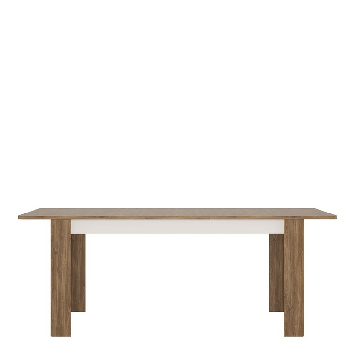 Northolt Extending Dining Table 160-200cm in Alpine White and Stirling Oak | Dining Table