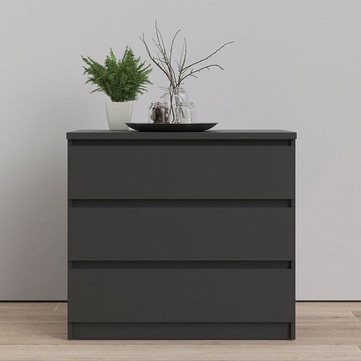 Brook Chest of 3 Drawers in Black Matt | Chest of Drawers | Drawers 