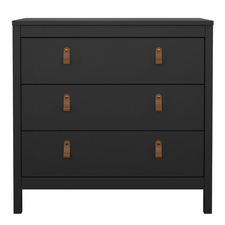 Droitwich Chest 3 Drawers in Matt Black | Chest of Drawers | Drawers 