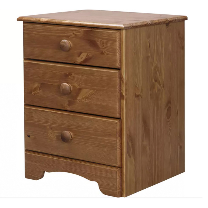 Bishop Bedside Table 3 Drawers in Cherry | Bedside Cabinet | Bedside Cabinets | Bedroom Cabinet