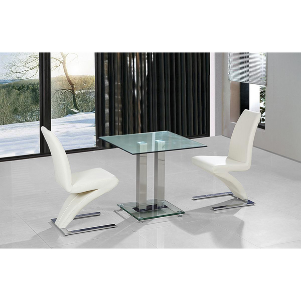 Bletchley Small Dining Table Chrome | Dining Table | Tempered Glass Dining Table