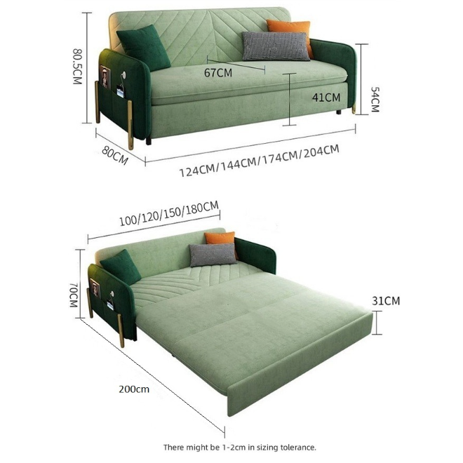 Southall Two Seater Sofa Bed, Green | Sofa Bed | 2 Seater Sofa | Sofa | Two Seater Sofa Bed