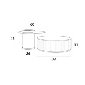 Southall Nesting Coffee Table Set, Round, with Storage, Glass | Coffee Table | Tea Table 