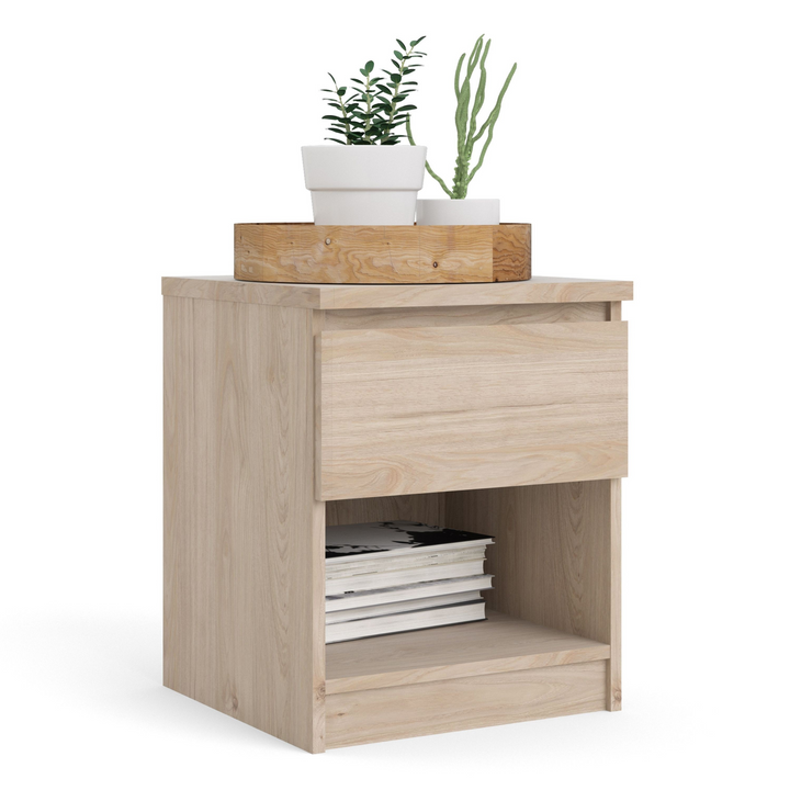 Brook Bedside 1 Drawer 1 Shelf in Jackson Hickory Oak | Bedside Cabinet | Bedside Cabinets | Bedroom Cabinet