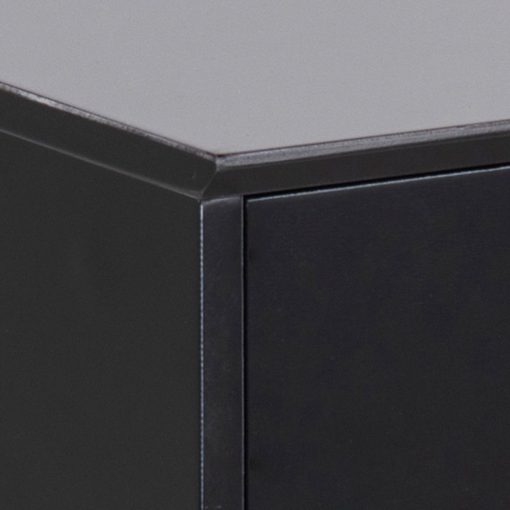 Basildon 1 Drawer Bedside Table in Black | Bedside Cabinet | Bedside Cabinets | Bedroom Cabinet