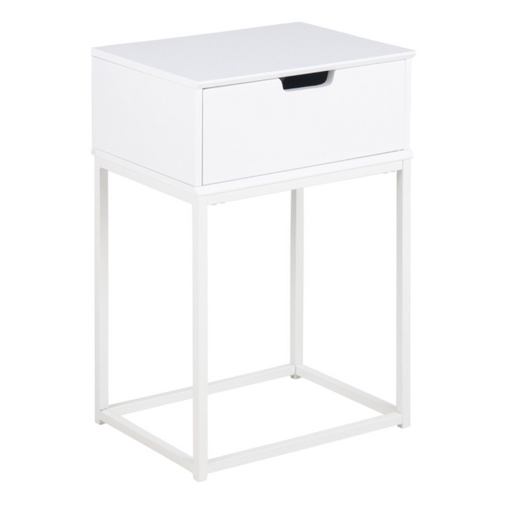 Basildon 1 Drawer Bedside Table in White | Bedside Cabinet | Bedside Cabinets | Bedroom Cabinet