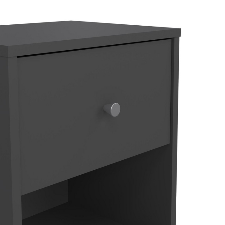 Shenley Bedside 1 Drawer in Grey | Bedside Cabinet | Bedside Cabinets | Bedroom Cabinet