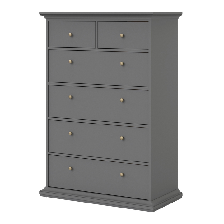 Solihull Chest of 6 Drawers in Matt Grey | Chest of Drawers | Drawers 