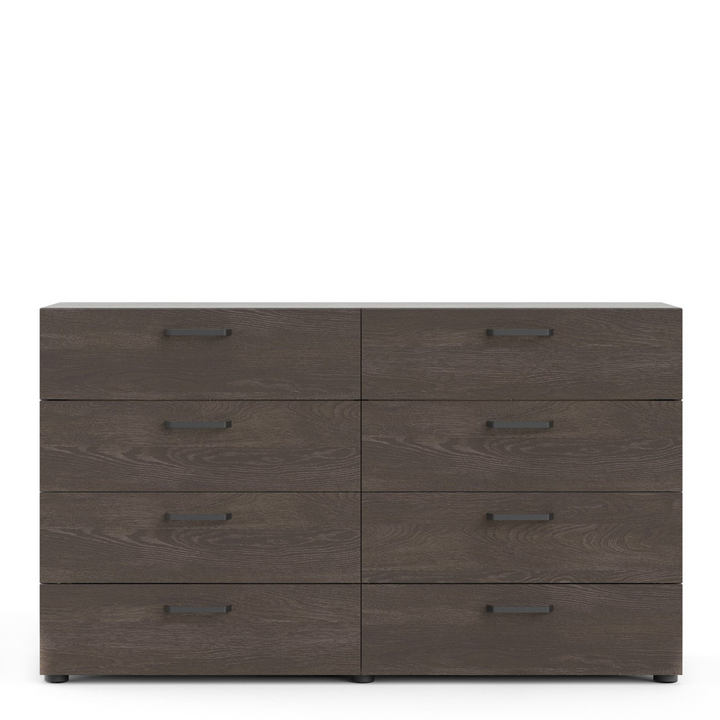 Newtownards Double Dresser 8 Drawers in Rovere Gessato Dark Oak | Chest of Drawers | Drawers 