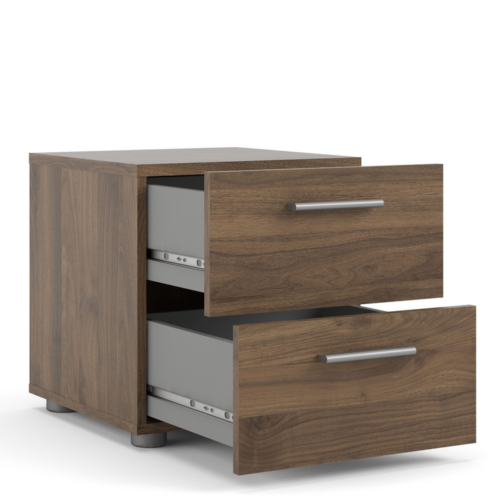 Ende Bedside 2 Drawers in Walnut | Bedside Cabinet | Bedside Cabinets | Bedroom Cabinet