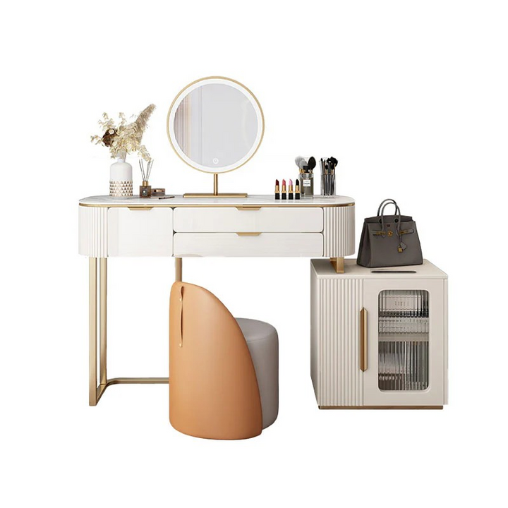 Nuneaton Dressing Table with Mirror, Cream | Dressing Table | Dressingtable 