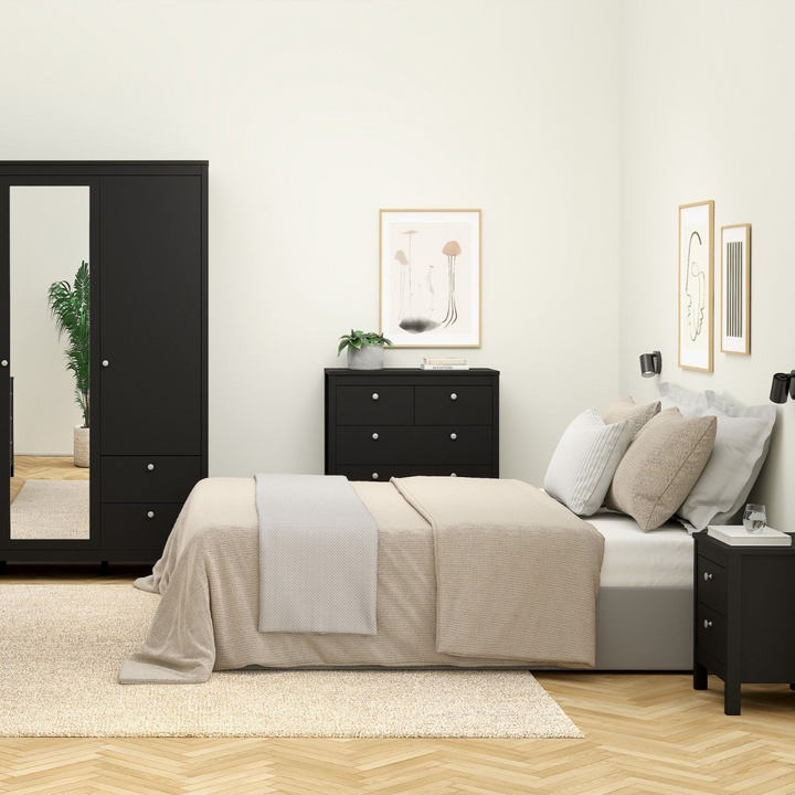 Hindley Chest 3+2 Drawers in Matt Black | Chest of Drawers | Drawers 