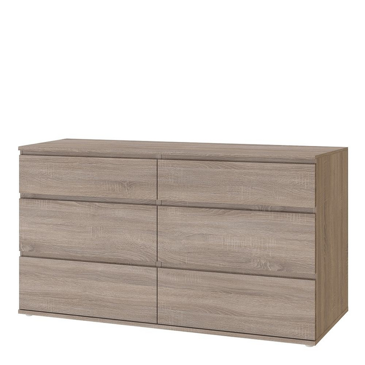 Bury Wide Chest of 6 Drawers (3+3) in Truffle Oak | Chest of Drawers | Drawers 