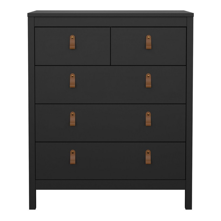 Droitwich Chest 3+2 Drawers in Matt Black | Chest of Drawers | Drawers 