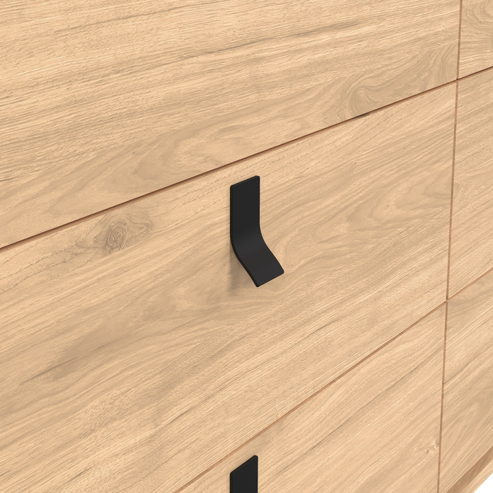 Moubray Wide Double Chest of Drawers 6 Drawers in Jackson Hickory Oak | Chest of Drawers | Drawers 