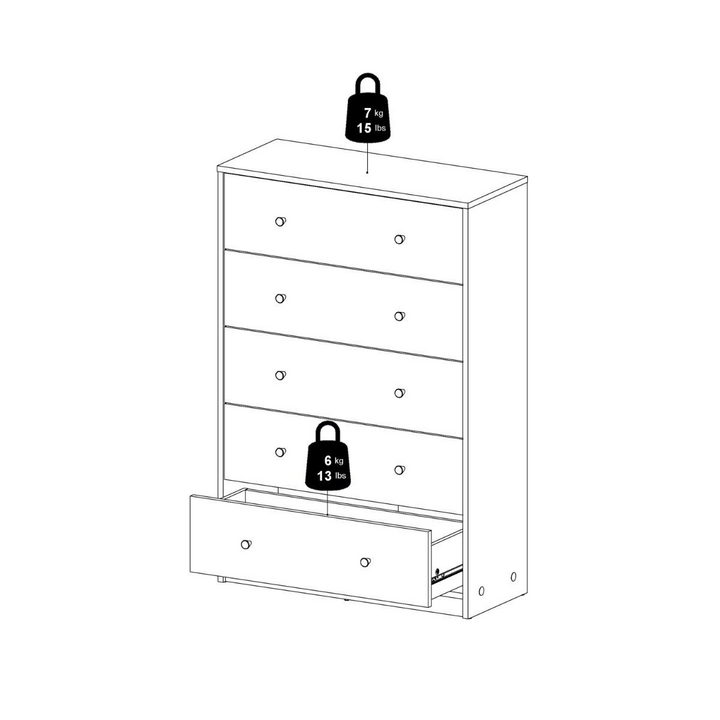 Shenley Chest of 5 Drawers in Black | Chest of Drawers | Drawers 