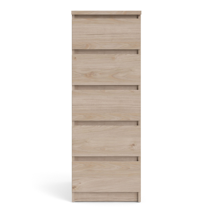 Brook Narrow Chest of 5 Drawers in Jackson Hickory Oak | Chest of Drawers | Drawers 