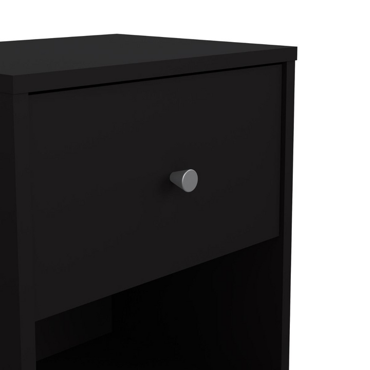 Shenley Bedside 1 Drawer in Black | Bedside Cabinet | Bedside Cabinets | Bedroom Cabinet