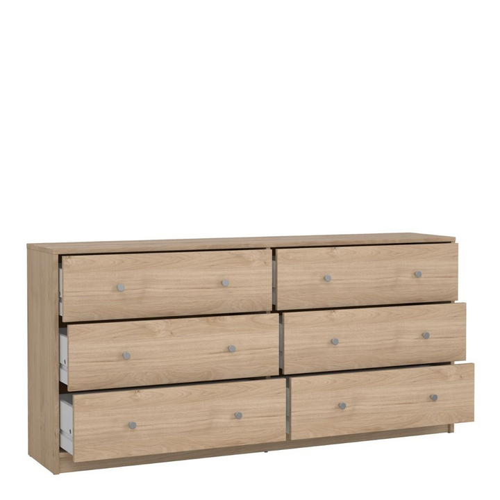 Shenley Chest of 6 Drawers (3+3) in Jackson Hickory Oak | Chest of Drawers | Drawers 