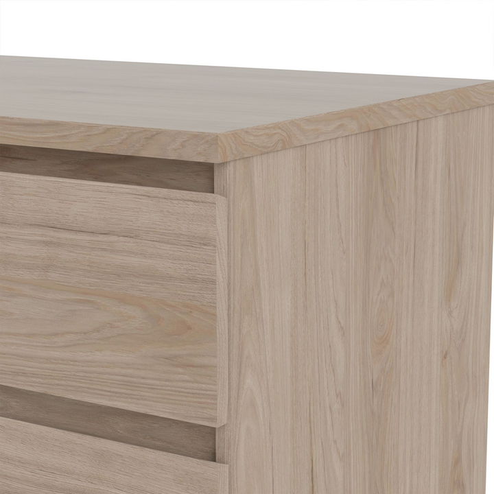 Brook Wide Chest of 6 Drawers (3+3) in Jackson Hickory Oak | Chest of Drawers | Drawers 