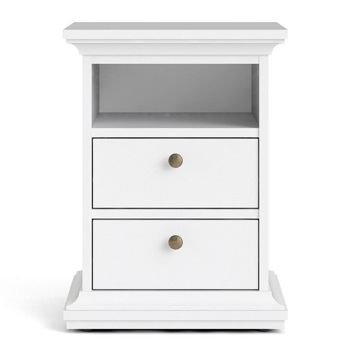 Solihull Bedside 2 Drawers in White | Bedside Cabinet | Bedside Cabinets | Bedroom Cabinet