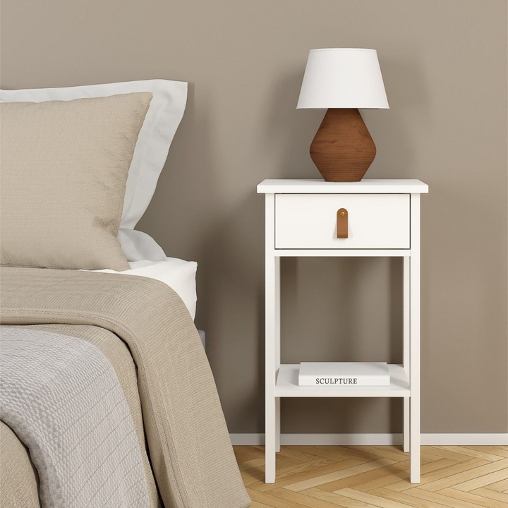 Droitwich Bedside Table with 1 Drawer in White | Bedside Cabinet | Bedside Cabinets | Bedroom Cabinet