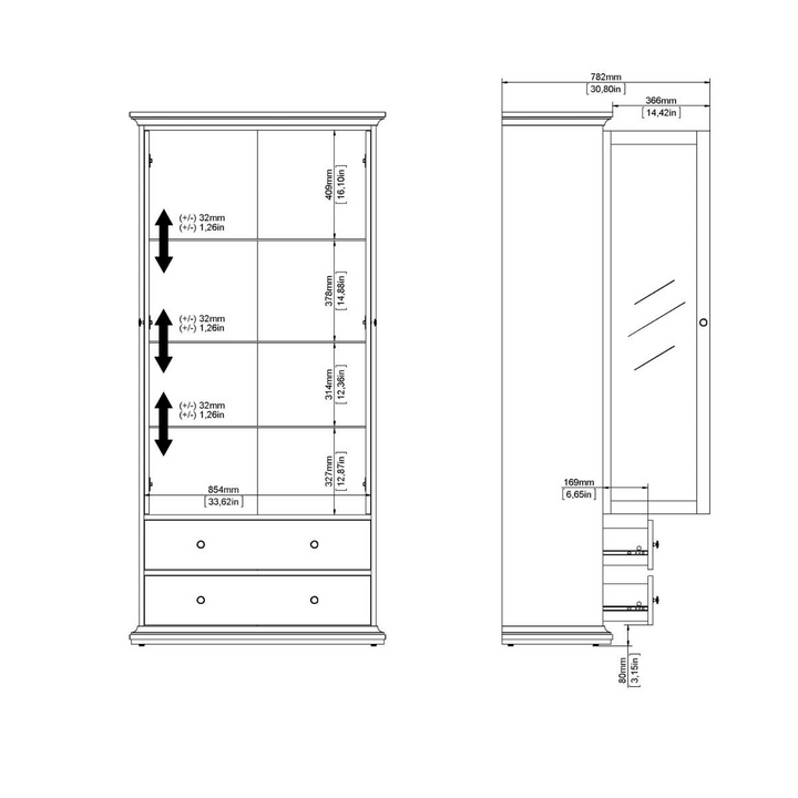 Solihull China cabinet in White | Dining Cabinet | Dining Cabinets