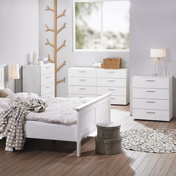 Ende Chest of 4 Drawers in White | Chest of Drawers | Drawers 