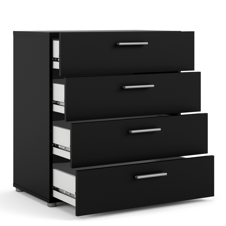 Ende Chest of 4 Drawers in Black | Chest of Drawers | Drawers 