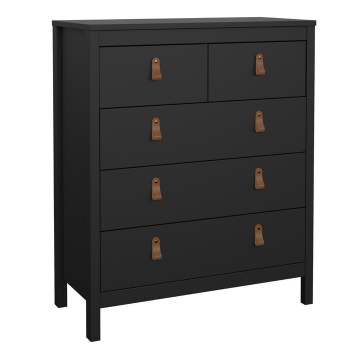 Droitwich Chest 3+2 Drawers in Matt Black | Chest of Drawers | Drawers 