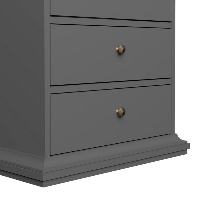 Solihull Chest 5 Drawers in Matt Grey | Chest of Drawers | Drawers 