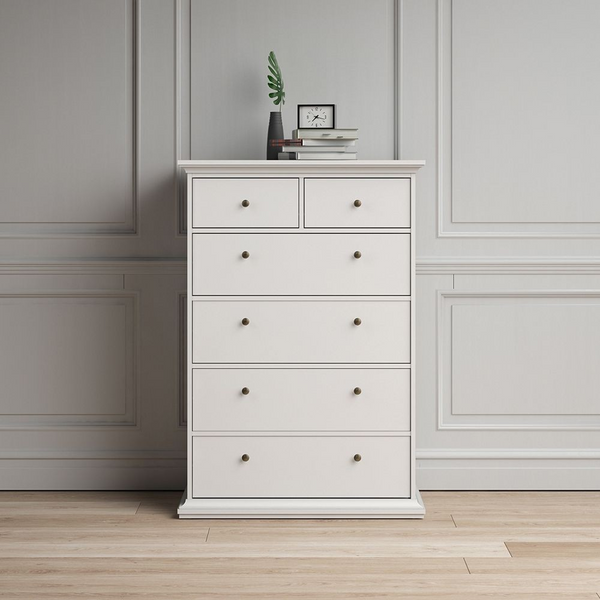 Solihull Chest of 6 Drawers in White | Chest of Drawers | Drawers 