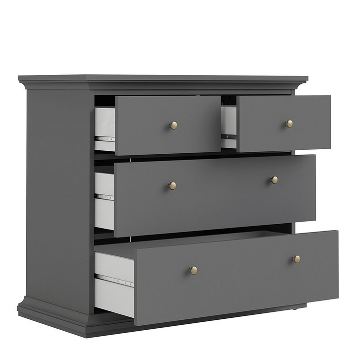 Solihull Chest of 4 Drawers in Matt Grey | Chest of Drawers | Drawers 