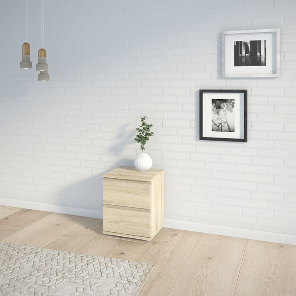 Bury Bedside 2 Drawer in Oak | Bedside Cabinet | Bedside Cabinets | Bedroom Cabinet