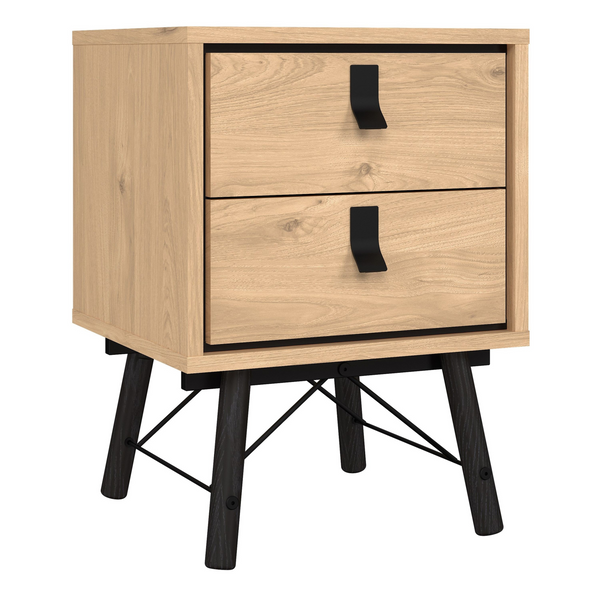 Moubray Bedside Cabinet 2 Drawer Jackson Hickory Oak| Bedside Cabinet | Bedside Cabinets | Bedroom Cabinet 