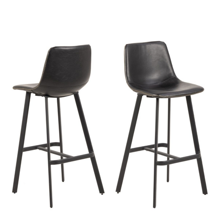 Bridlington Bar Chair in Black Set of 2 | Bar Stools | Counter Stools | Bar & Counter Stools