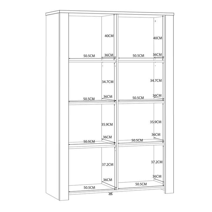 Hitchin 2 Door Display Cabinet in Riviera Oak/Navy | Dining Cabinet | Dining Cabinets