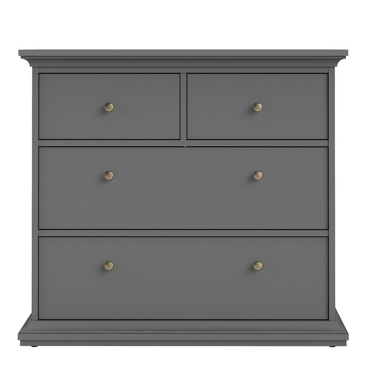 Solihull Chest of 4 Drawers in Matt Grey | Chest of Drawers | Drawers 