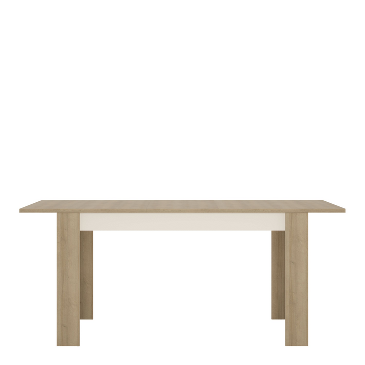 Pinner Medium Extending Dining Table 140-180cm in Riviera Oak/White High Gloss | Dining Table