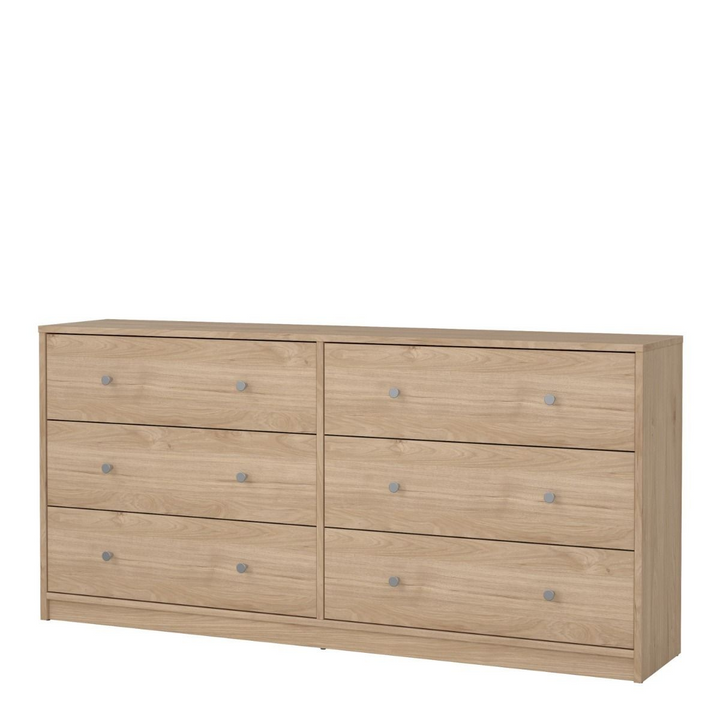 Shenley Chest of 6 Drawers (3+3) in Jackson Hickory Oak | Chest of Drawers | Drawers 