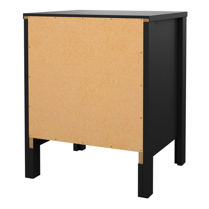 Droitwich Bedside Table 2 Drawers in Matt Black | Bedside Cabinet | Bedside Cabinets | Bedroom Cabinet