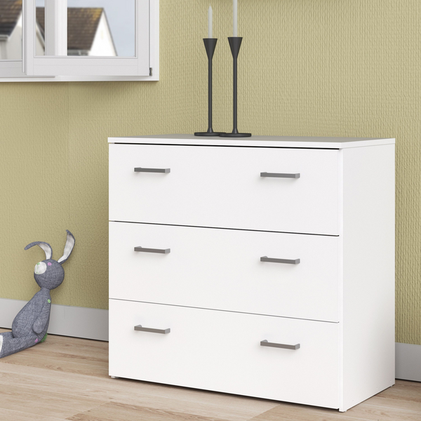 Longton Chest of 3 Drawers in White | Chest of Drawers | Drawers 