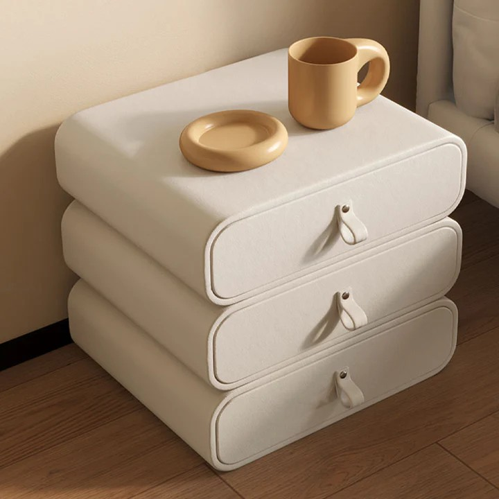 Neath Bedside Table, White | BedsideTable