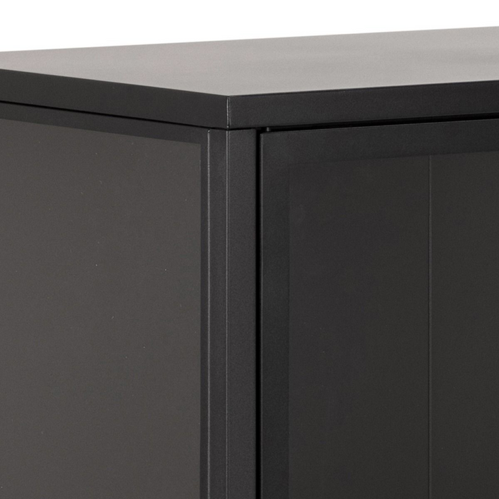 Carshalton Low 2 Door Display Cabinet in Matt Black | Dining Cabinet | Dining Cabinets